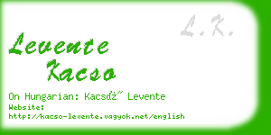 levente kacso business card